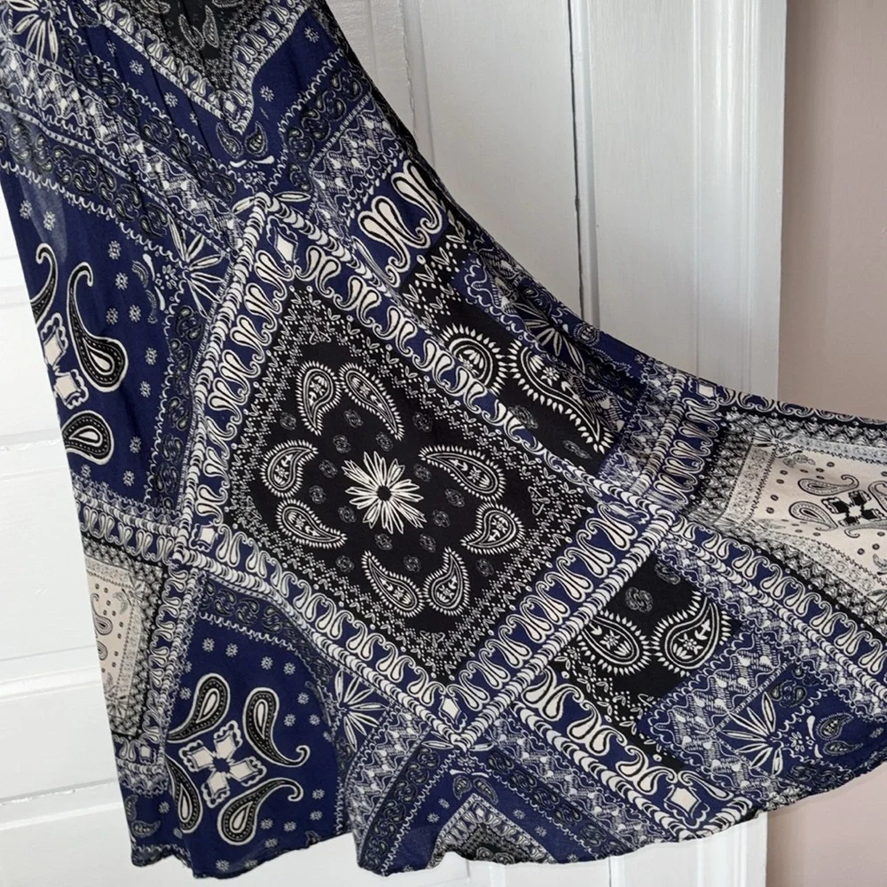 FREE PEOPLE INTIMATELY BEAUX MOCK NECK HANDKERCHIEF SLIP DRESS / TUNIC